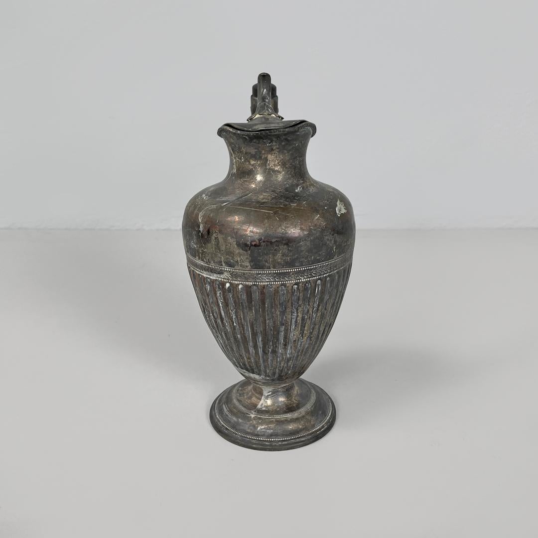 English Art and Crafts silver plate and wood jug or teapot by SB&M, early 1900s For Sale 3