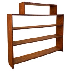 English Art Deco 1920's Solid Oak Bookcase