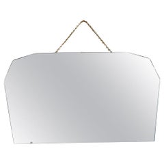 Antique English Art Deco 1930's Scalloped Edge Mirror