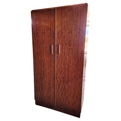 Antique English Art Deco 2 Door Armoire Wardrobe