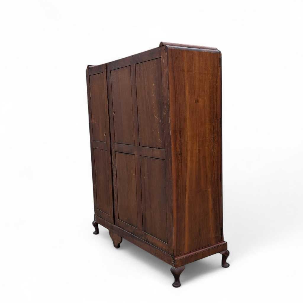 English Art Deco Burl Walnut Armoire, Wardrobe, c. 1930s 10