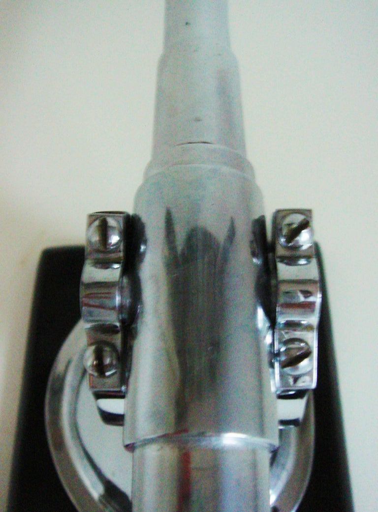 English Art Deco Chrome and Black Vitrolite Bofors Gun Desk Model/Paperweight For Sale at