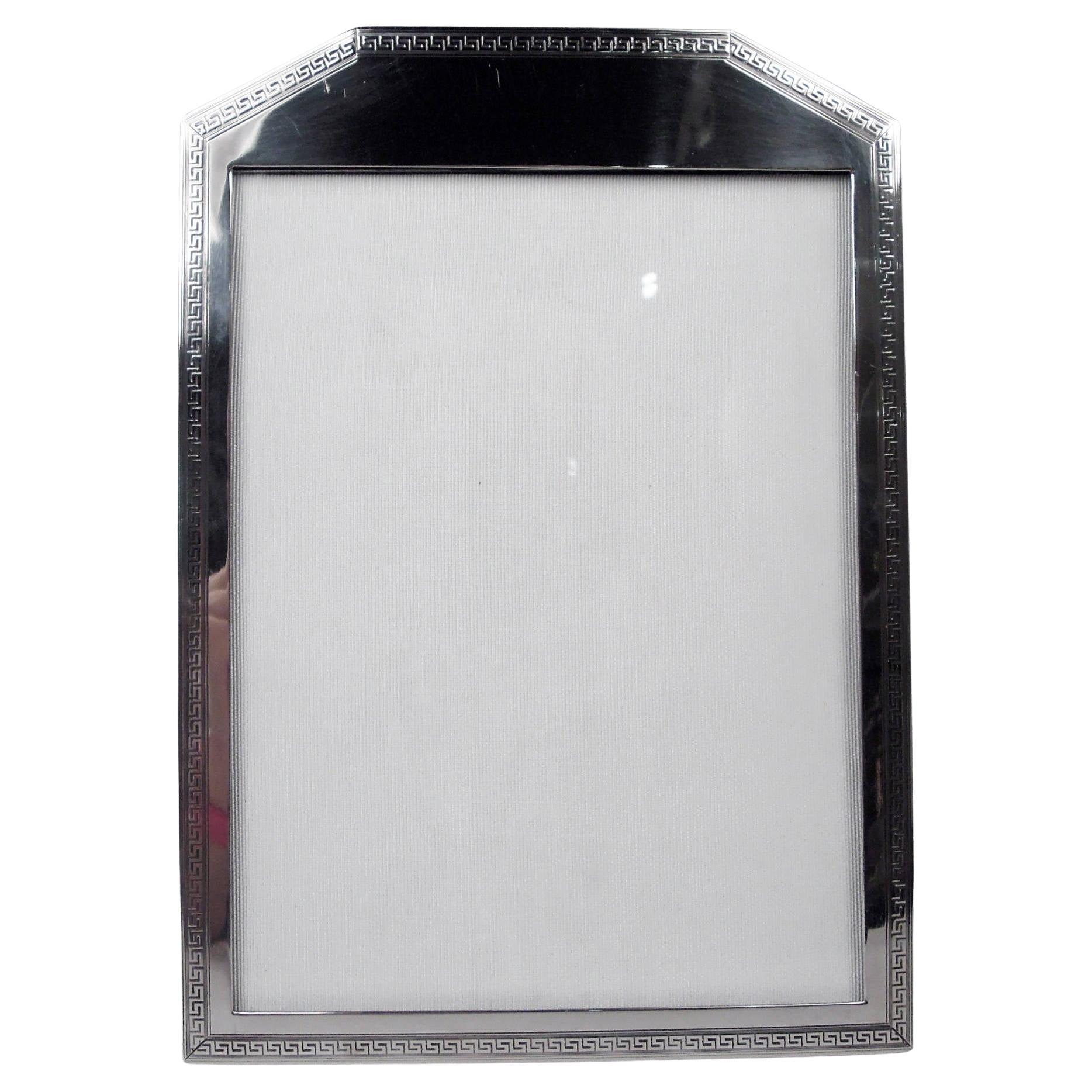 English Art Deco Classical Sterling Silver Picture Frame, 1923