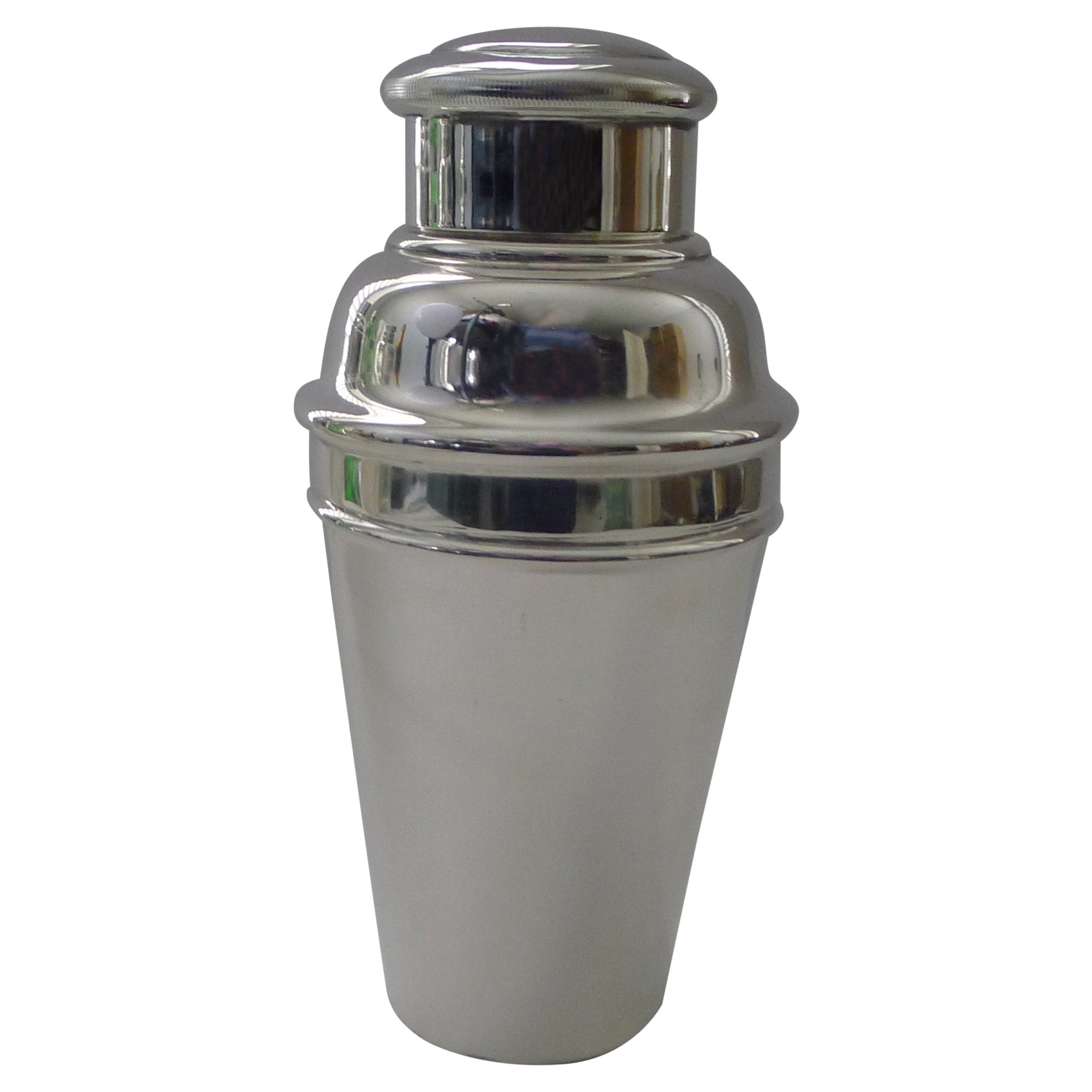 English Art Deco Cocktail Shaker by William Suckling Ltd. C.1930