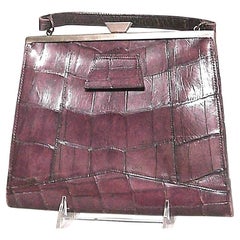 English Art Deco Crocodile Handbag