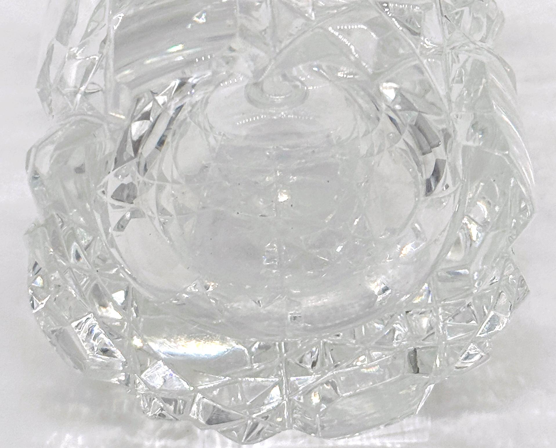 English Art Deco Cut Glass Diminutive Decanter, Circa 1930s For Sale 3