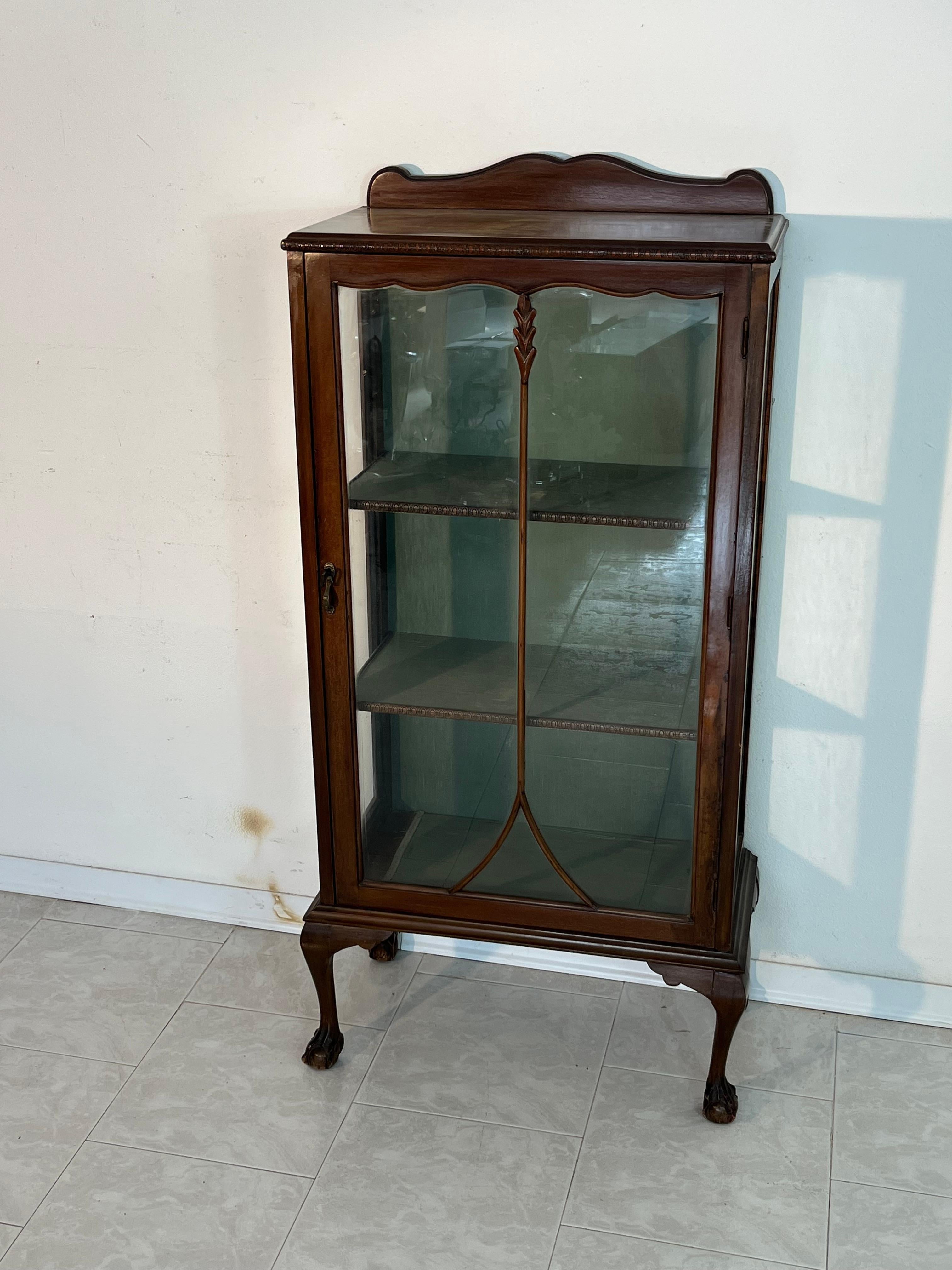 Englischer Art-Déco-Vitrinenschrank, 1930er Jahre im Zustand „Gut“ im Angebot in Palermo, IT