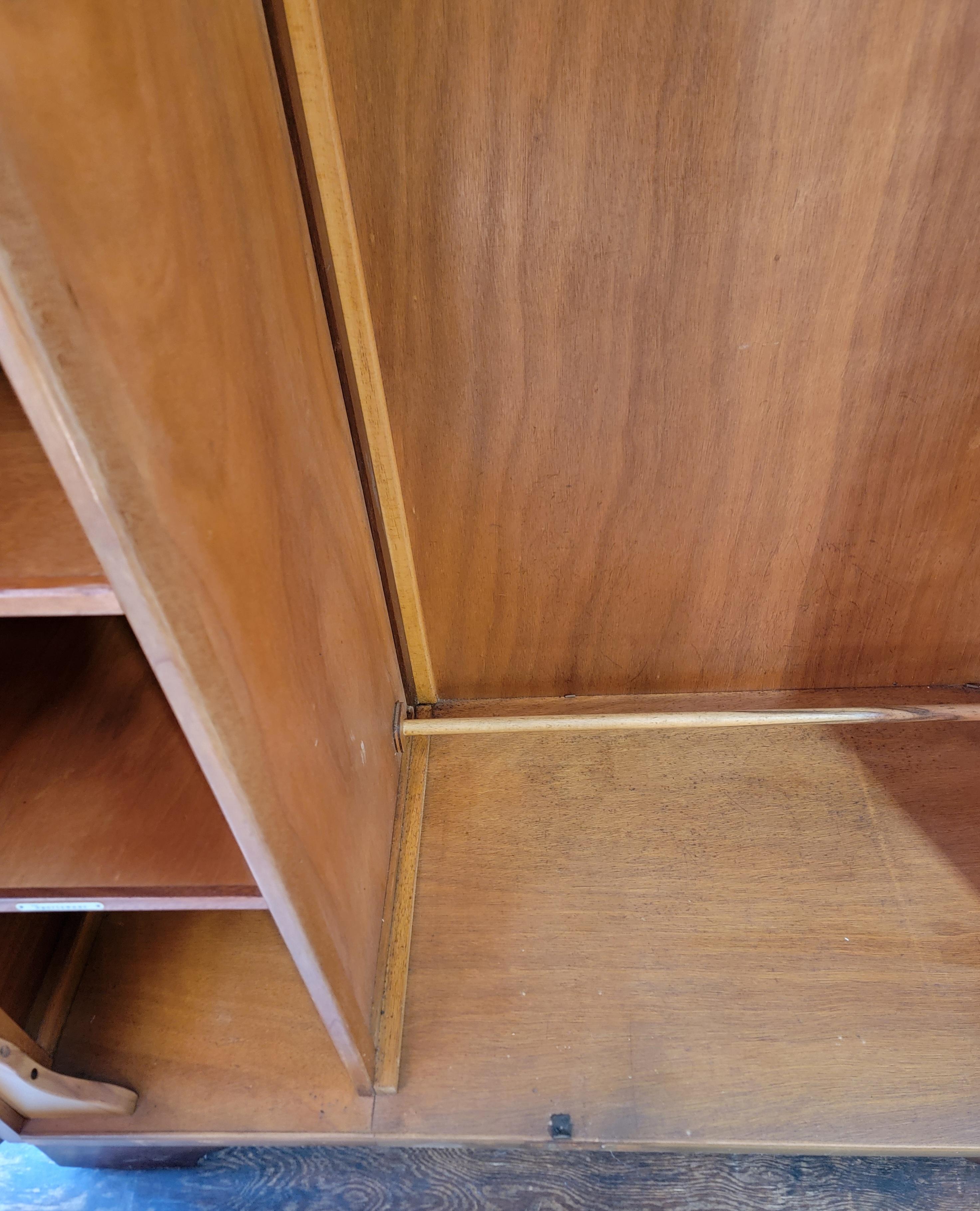 Mahogany English Art Deco Double Door Armoire