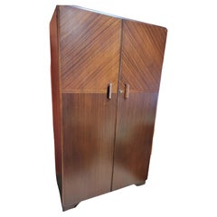 Antique English Art Deco Double Door Armoire