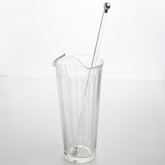 English Art Deco Hand-Blown Glass Barware Cocktail Martini Pitcher