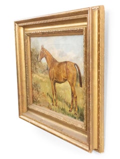 English Art Deco "Kit" Oil Painting