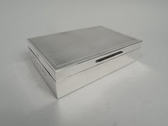 English Art Deco Modern Sterling Silver Box