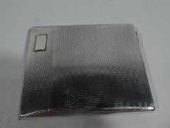 English Art Deco Modern Sterling Silver Cigarette Case