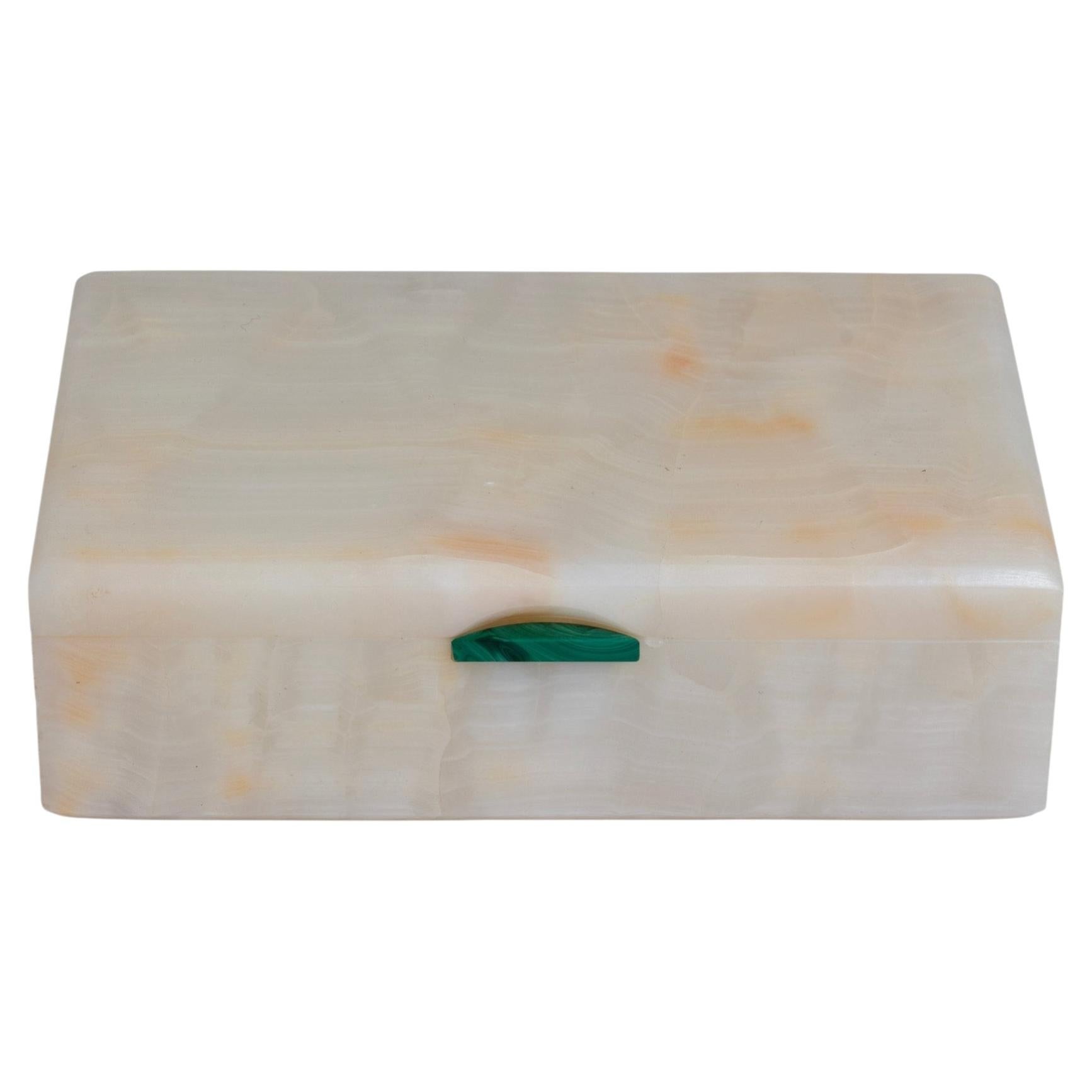 English Art Deco Onyx Cigarette Box by George Betjemann For Sale