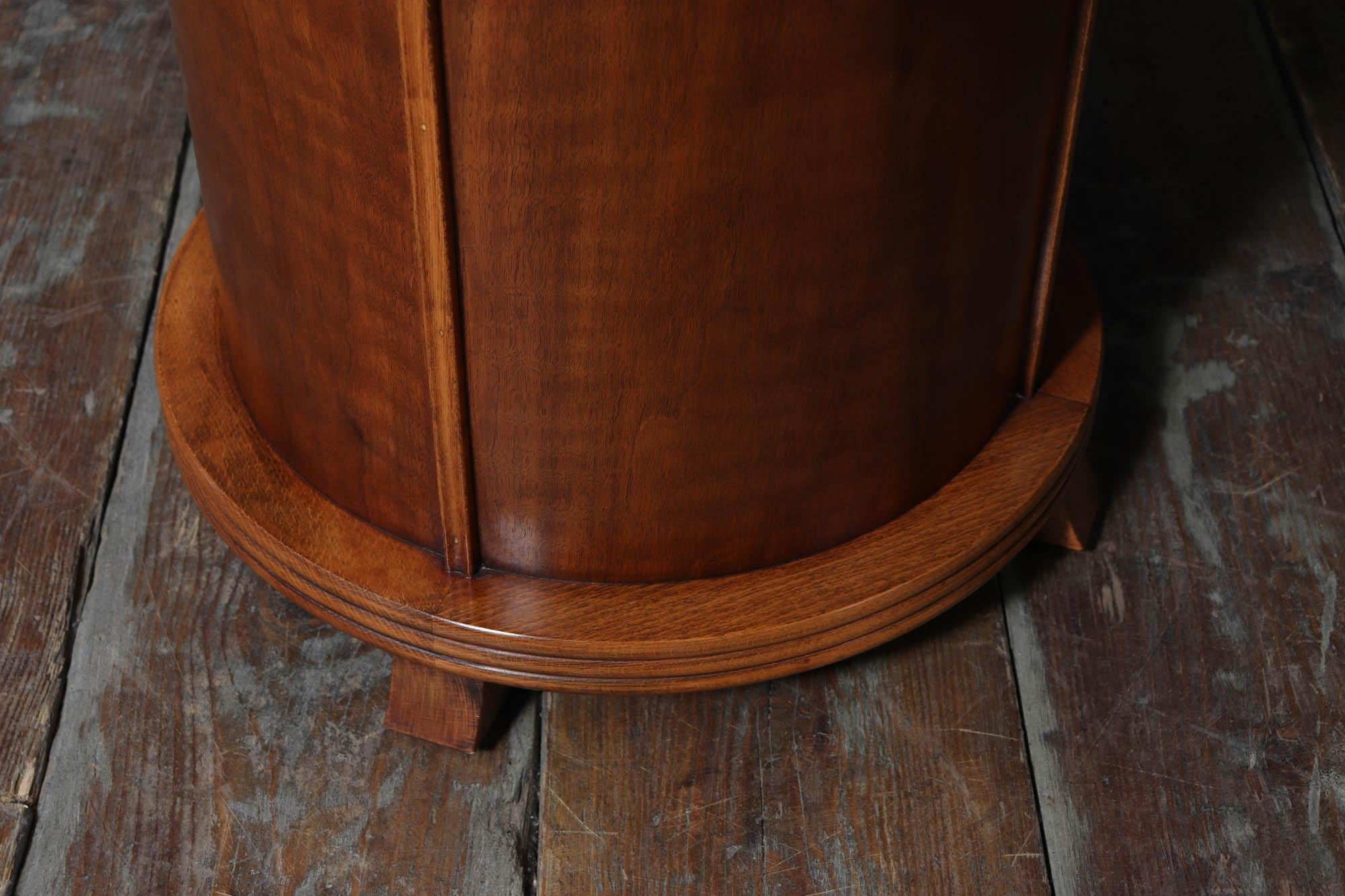 English Art Deco Pop-Up Cocktail Table in Walnut, 1930s For Sale 5