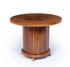 English Art Deco Pop-Up Cocktail Table in Walnut, 1930s