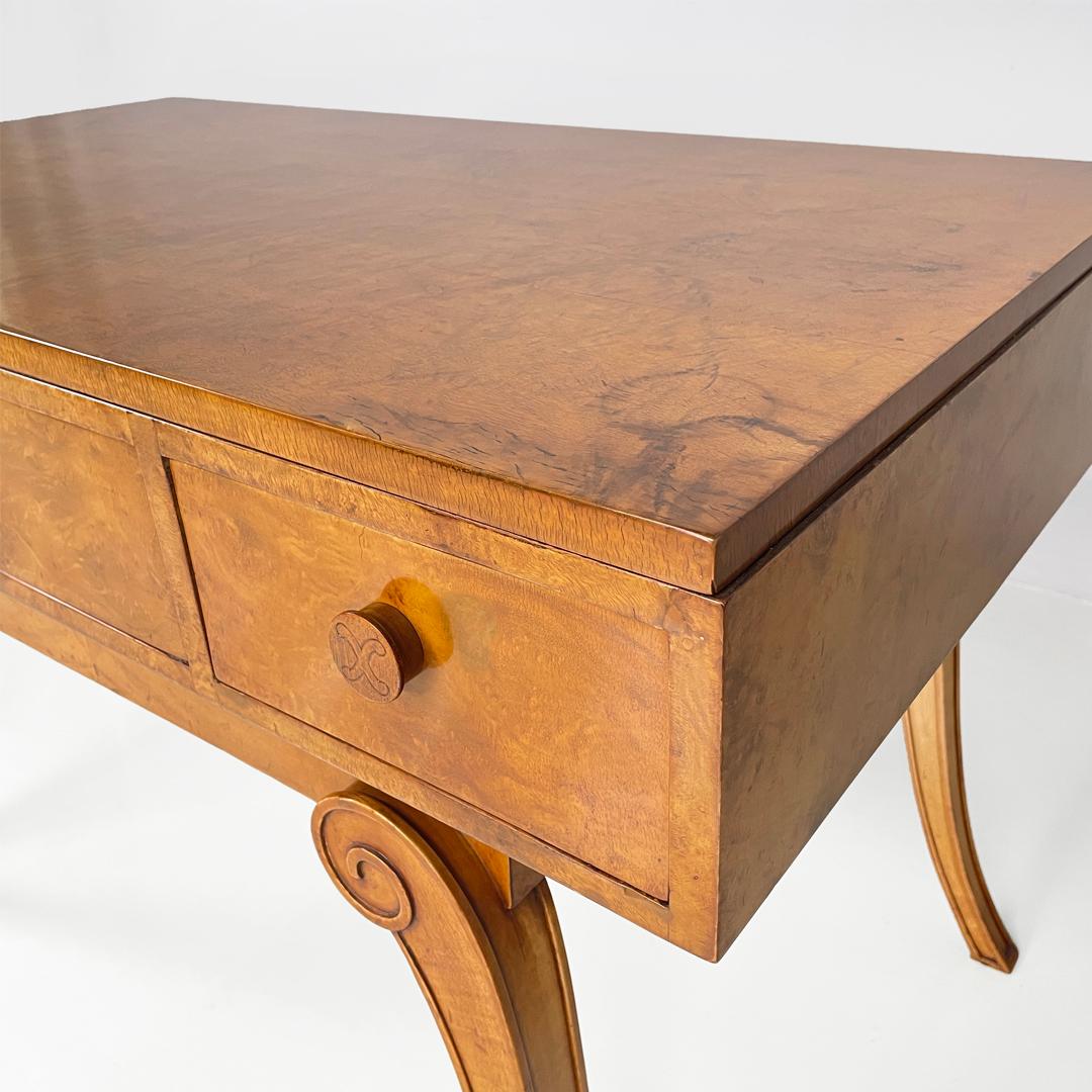 English Art Deco rectangular walnut desk for Hille of London, 1920s in vendita 11