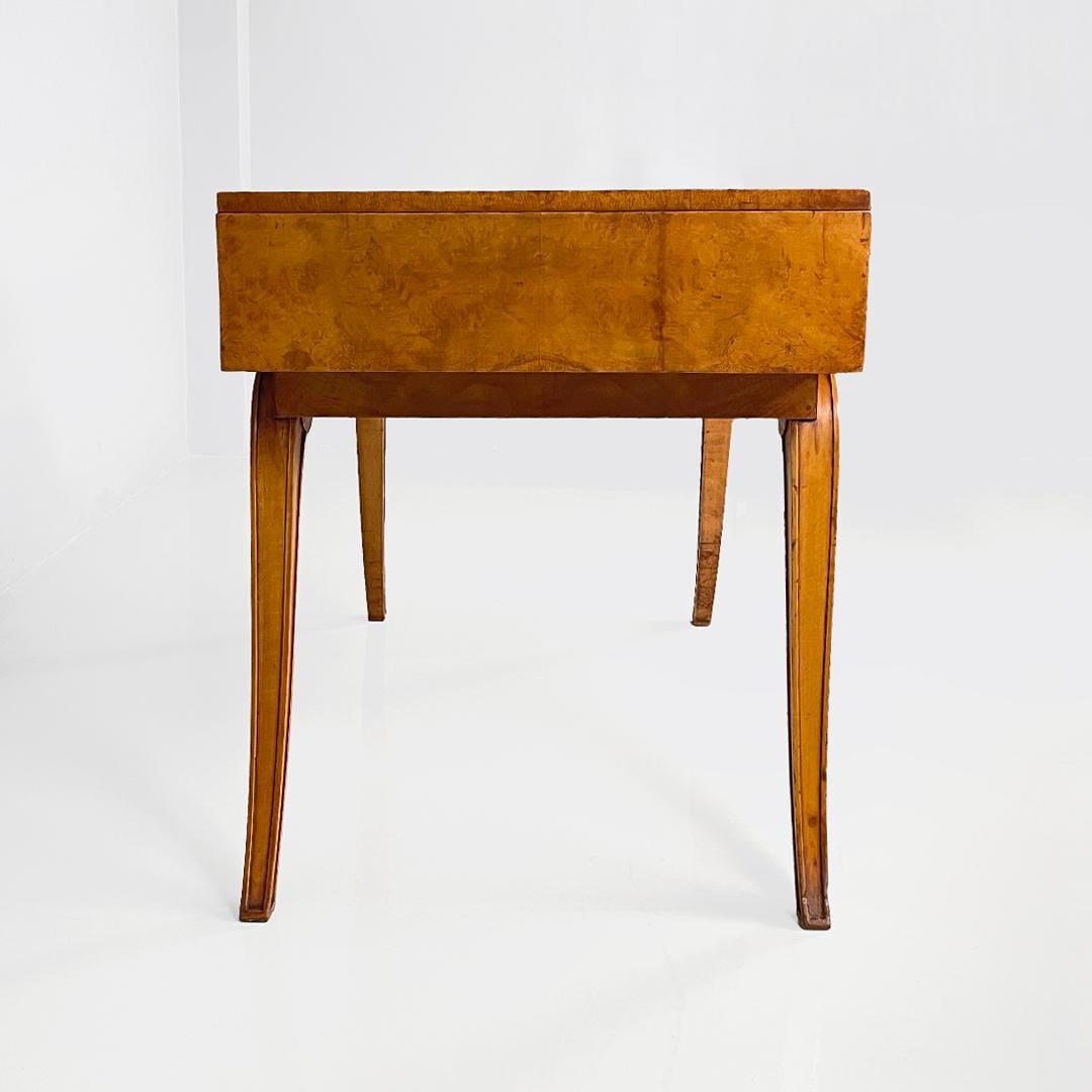 English Art Deco rectangular walnut desk for Hille of London, 1920s In condizioni buone in vendita a MIlano, IT