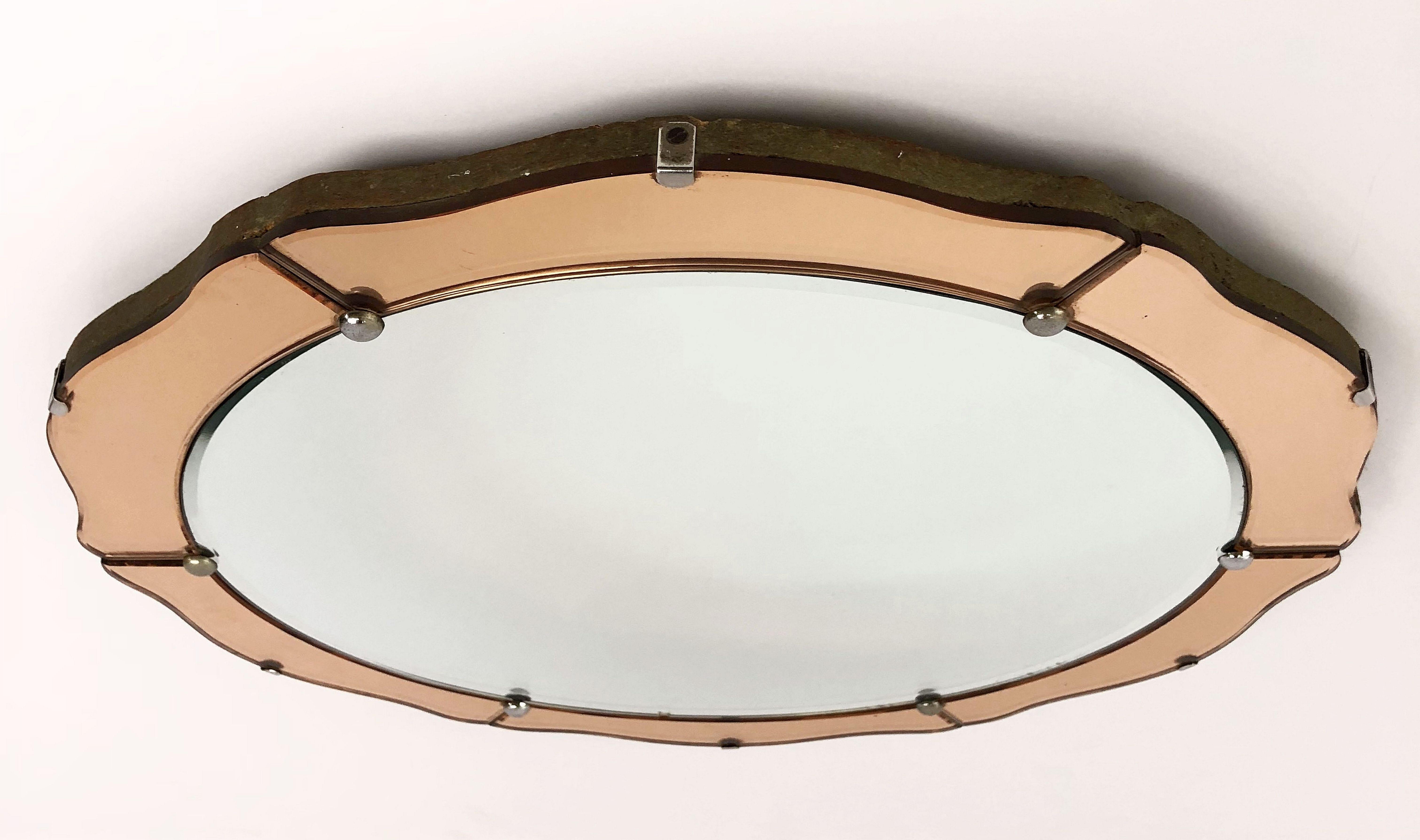 copper art deco mirror