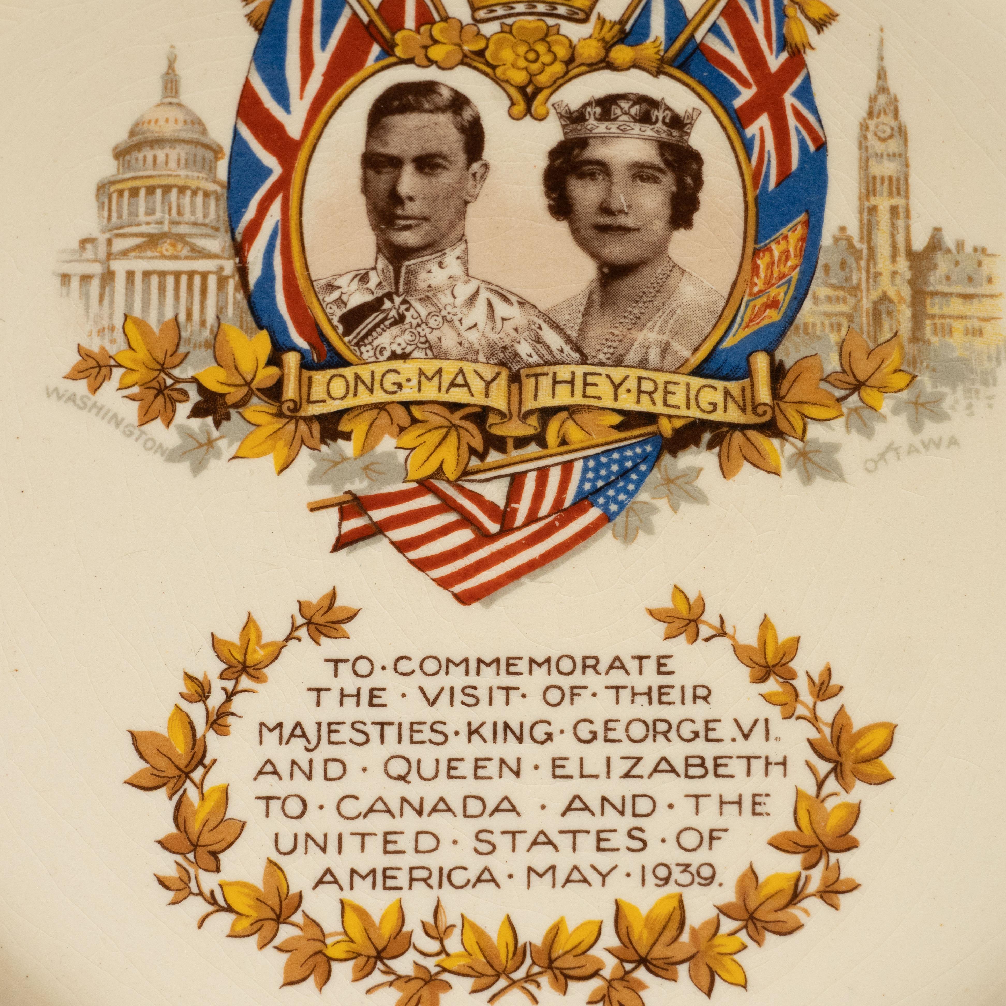 English Art Deco Royal Commemorative Porcelain Coronation Set For Sale 2