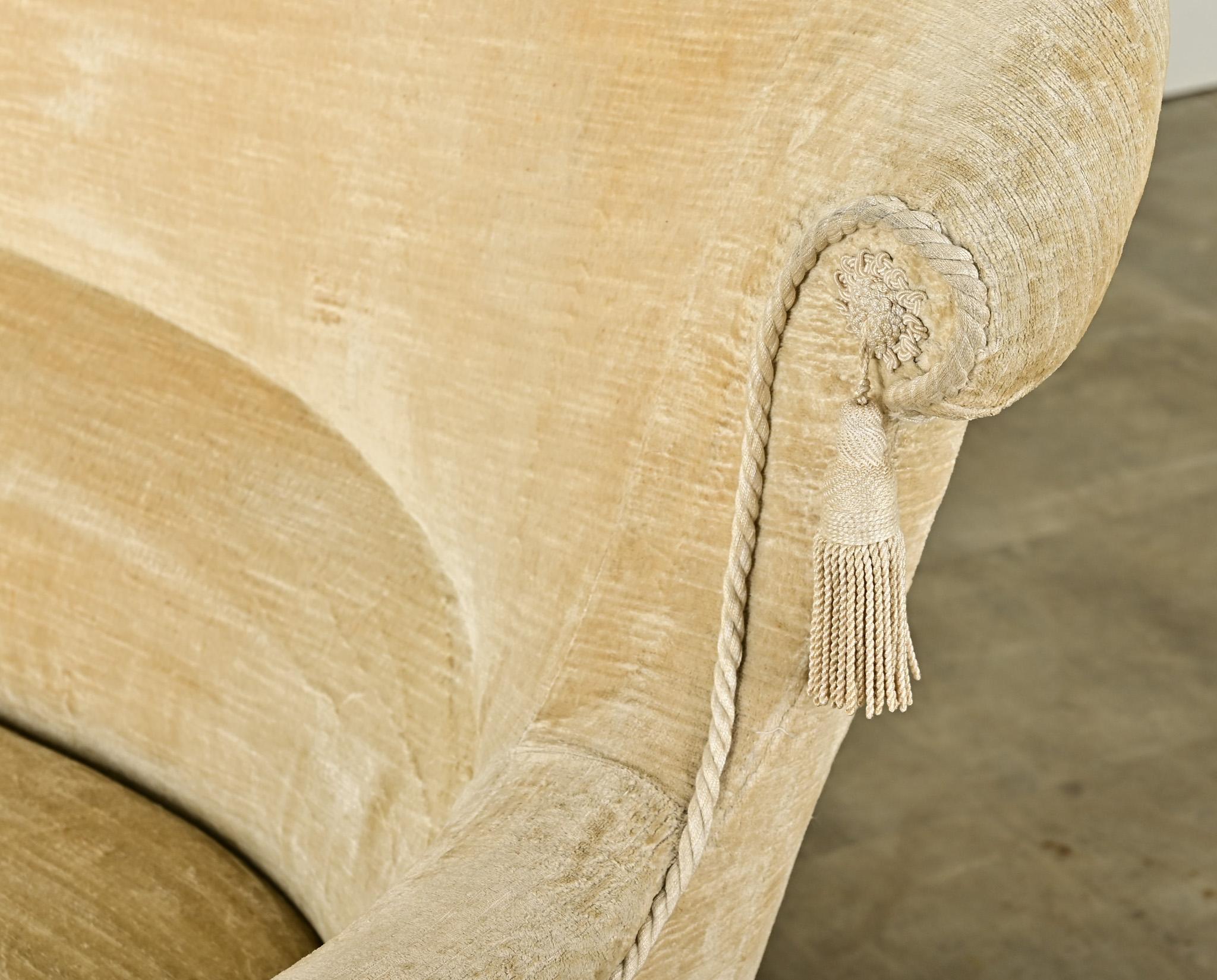 English Art Deco Settee with Tassels For Sale 10