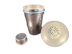 English Art Deco Silver Plate Cobbler-Type Cocktail Shaker