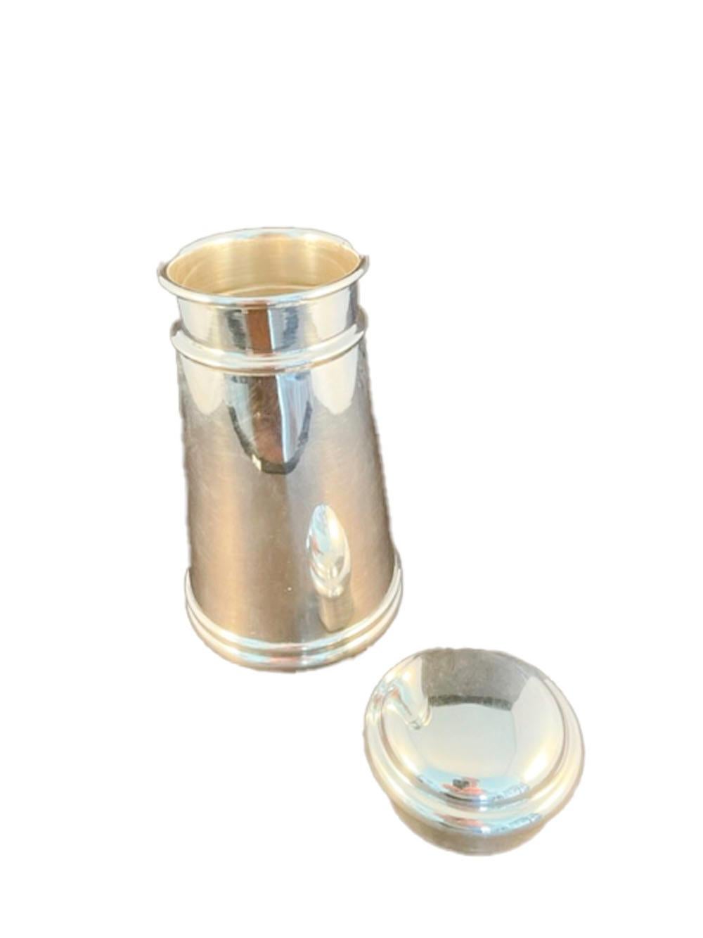 English Art Deco Silver Plate Cocktail Shaker, Charles S. Green & Co. In Good Condition For Sale In Nantucket, MA
