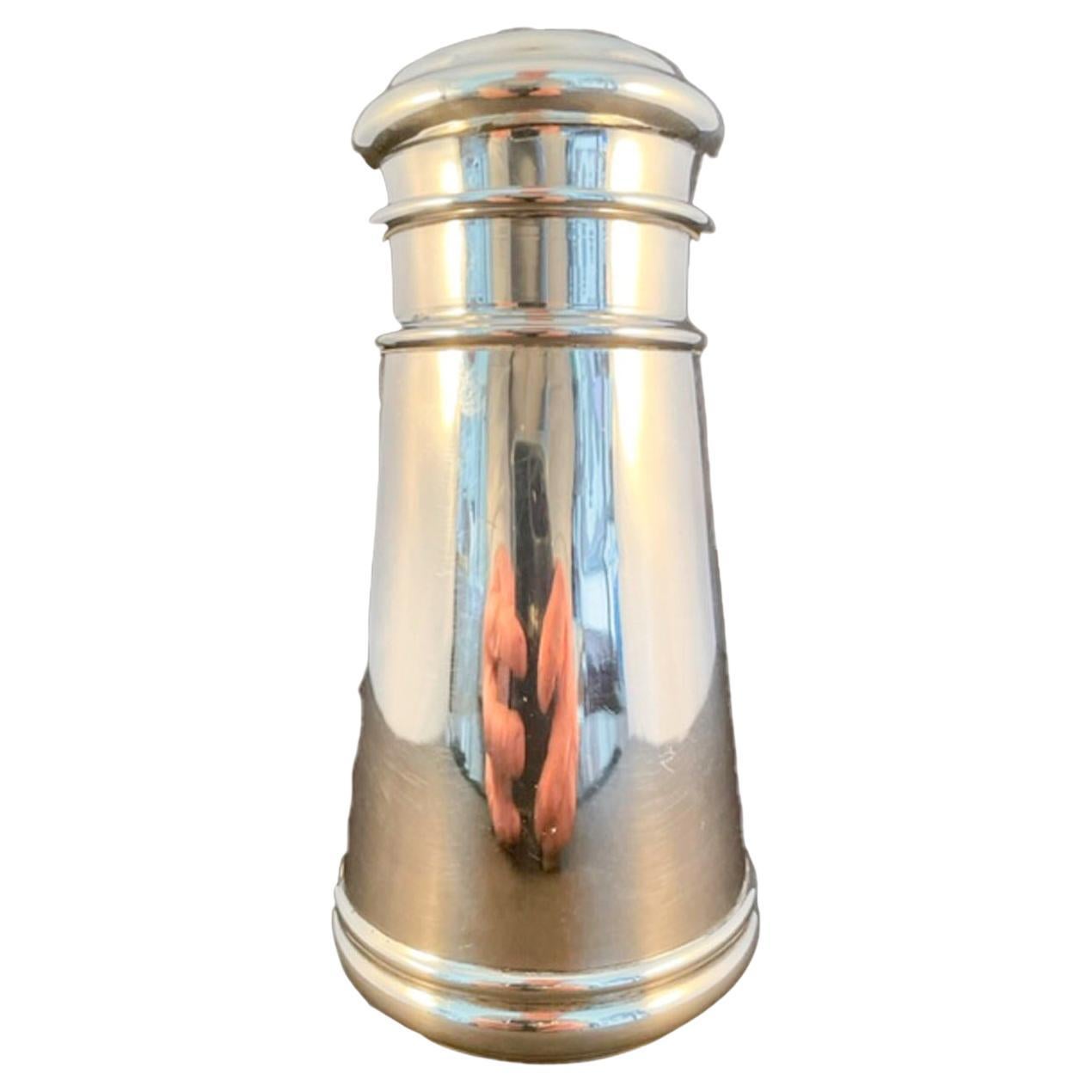 English Art Deco Silver Plate Cocktail Shaker, Charles S. Green & Co.