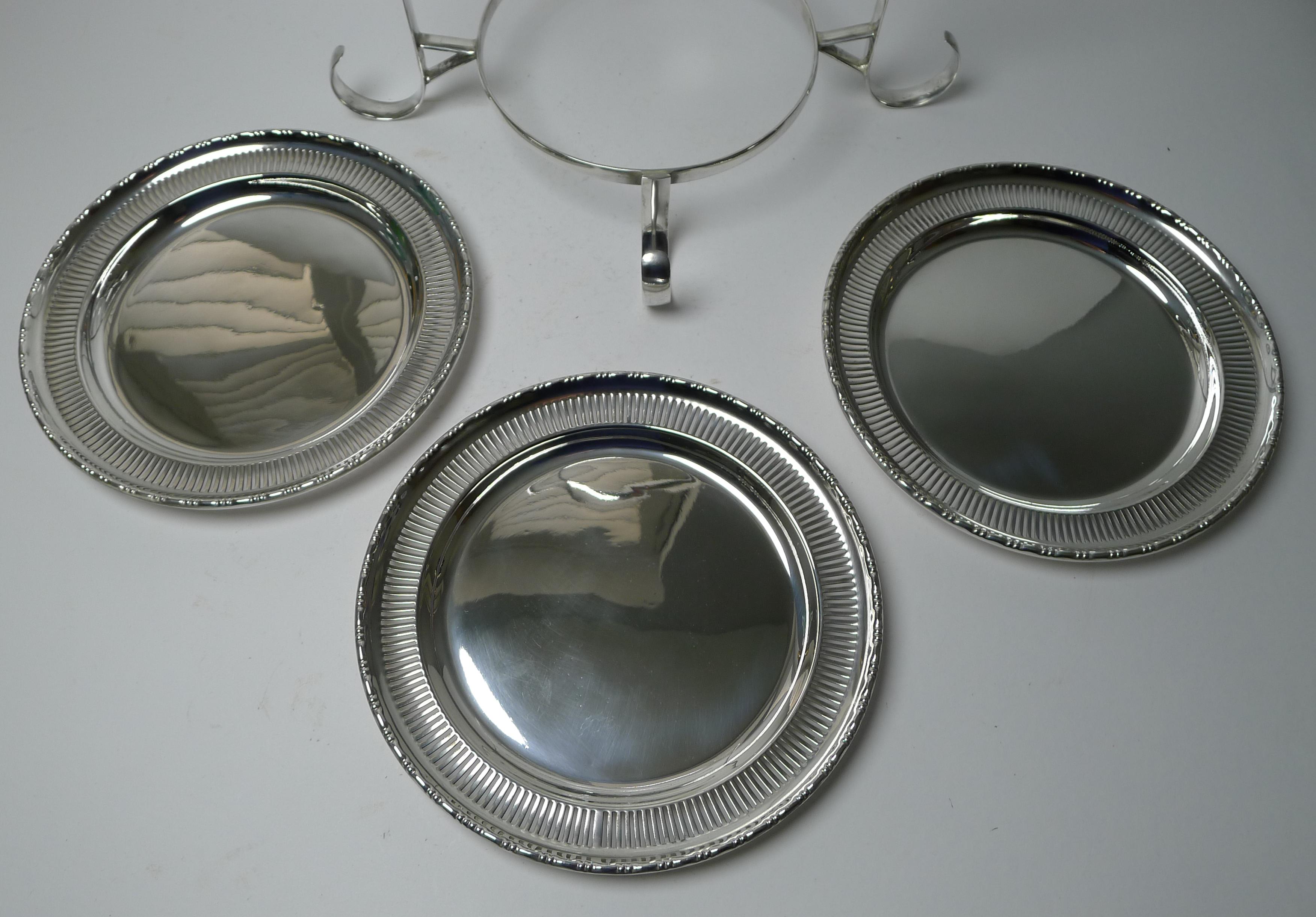 English Art Deco Silver Plated Cake Stand c.1930 In Good Condition In Bath, GB