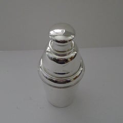 English Art Deco Silver Plated Cocktail Shaker by Barker Ellis, circa 1940