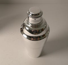 English Art Deco Silver Plated Cocktail Shaker by Elkington & Co.