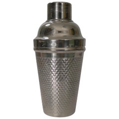 Vintage English Art Deco Silver Plated Cocktail Shaker, circa 1930