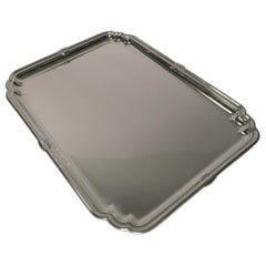 English Art Deco Silver Plated Cocktail Tray, circa 1930