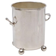 English Art Deco Silver Wine Bottle Holder