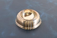 Englischer Art Deco Aschenbecher oder Auffangschale aus Silberblech