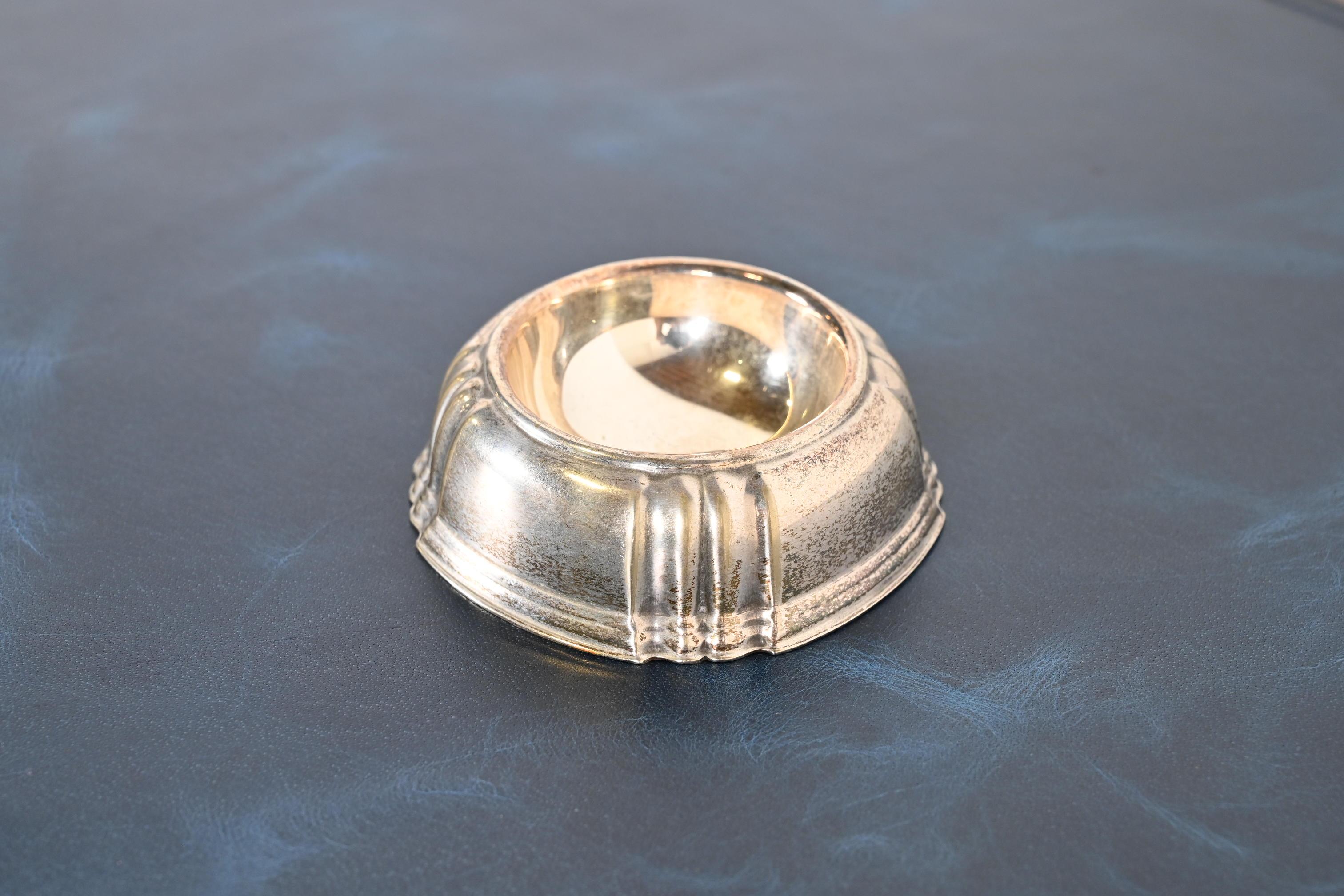 Cenicero o bandeja recogecenizas de plata inglesa Art Decó en Bueno estado para la venta en South Bend, IN