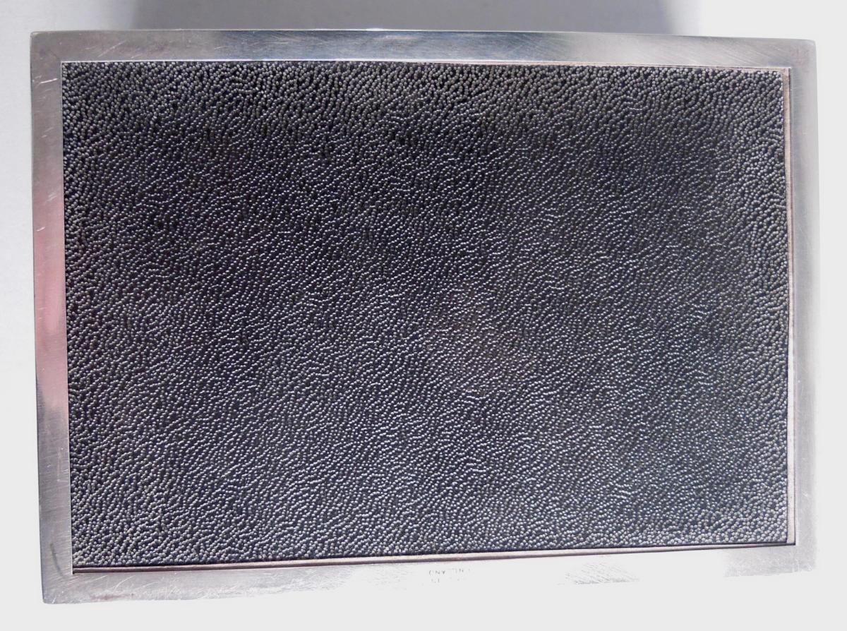 Caja inglesa Art Déco de plata de ley 1957 Plata esterlina en venta