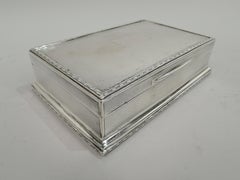 English Art Deco Sterling Silver Box by Mappin & Webb