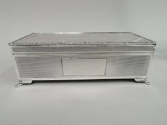 English Art Deco Sterling Silver Box
