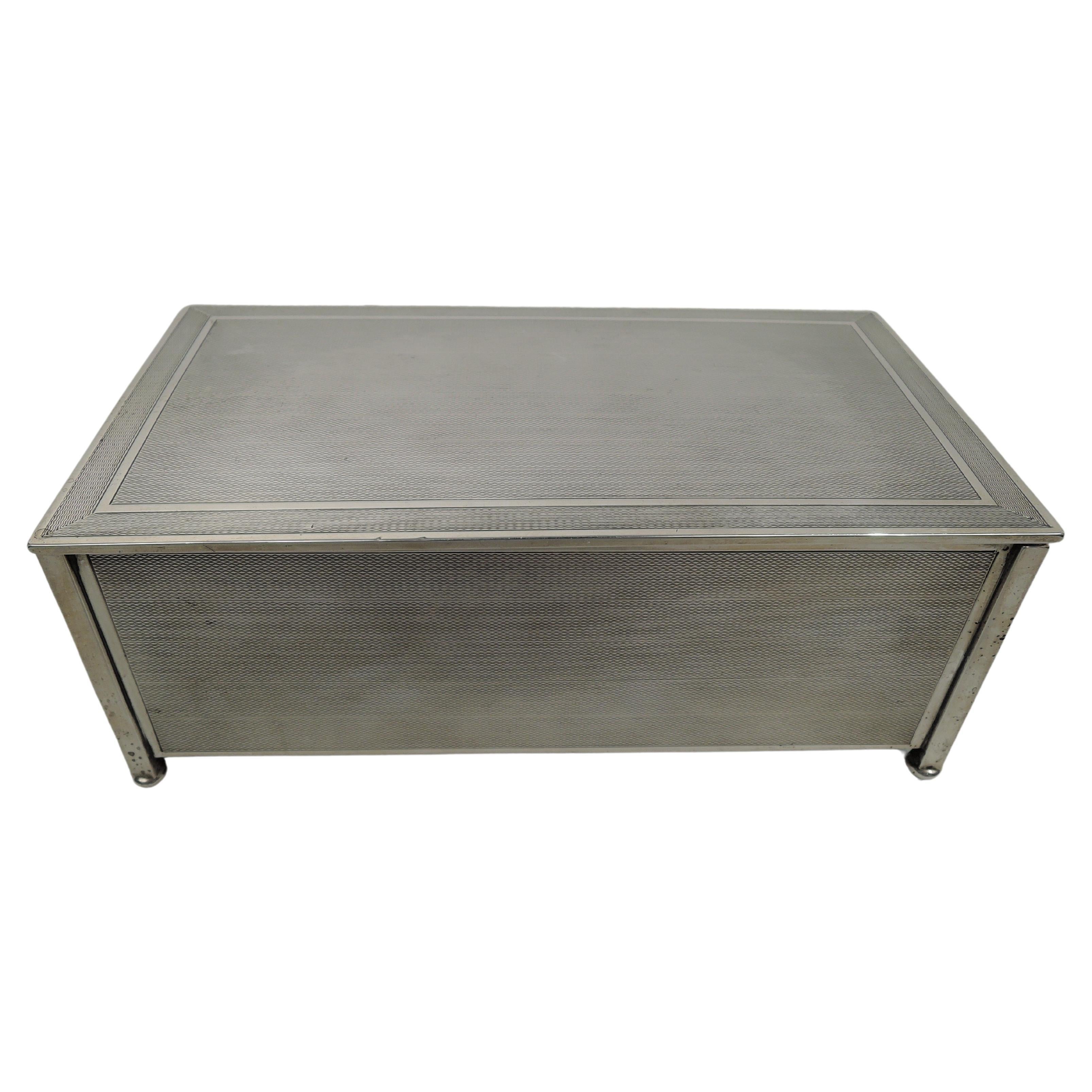 English Art Deco Sterling Silver Box