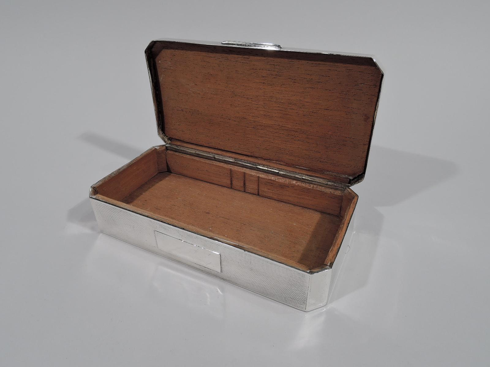 English Art Deco Sterling Silver Desk Box 1