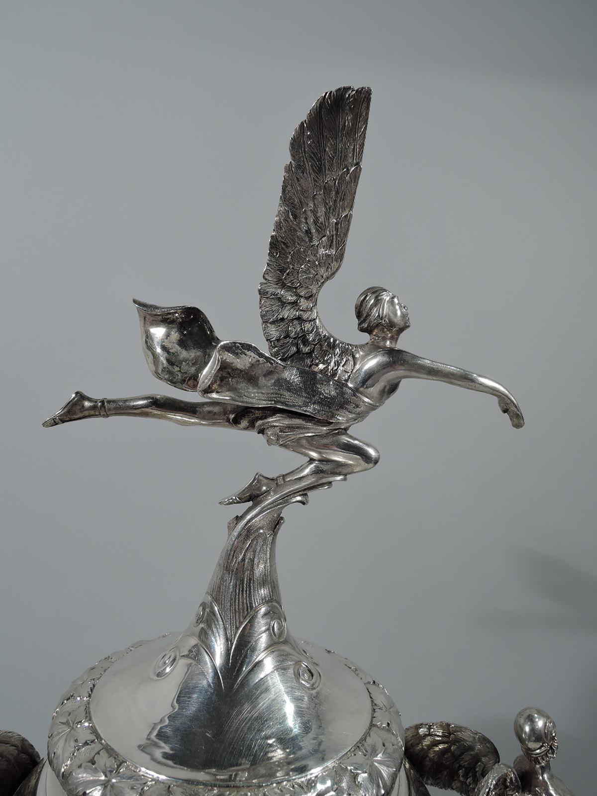 Early 20th Century English Art Deco Sterling Silver Hydroplane Trophy Cup