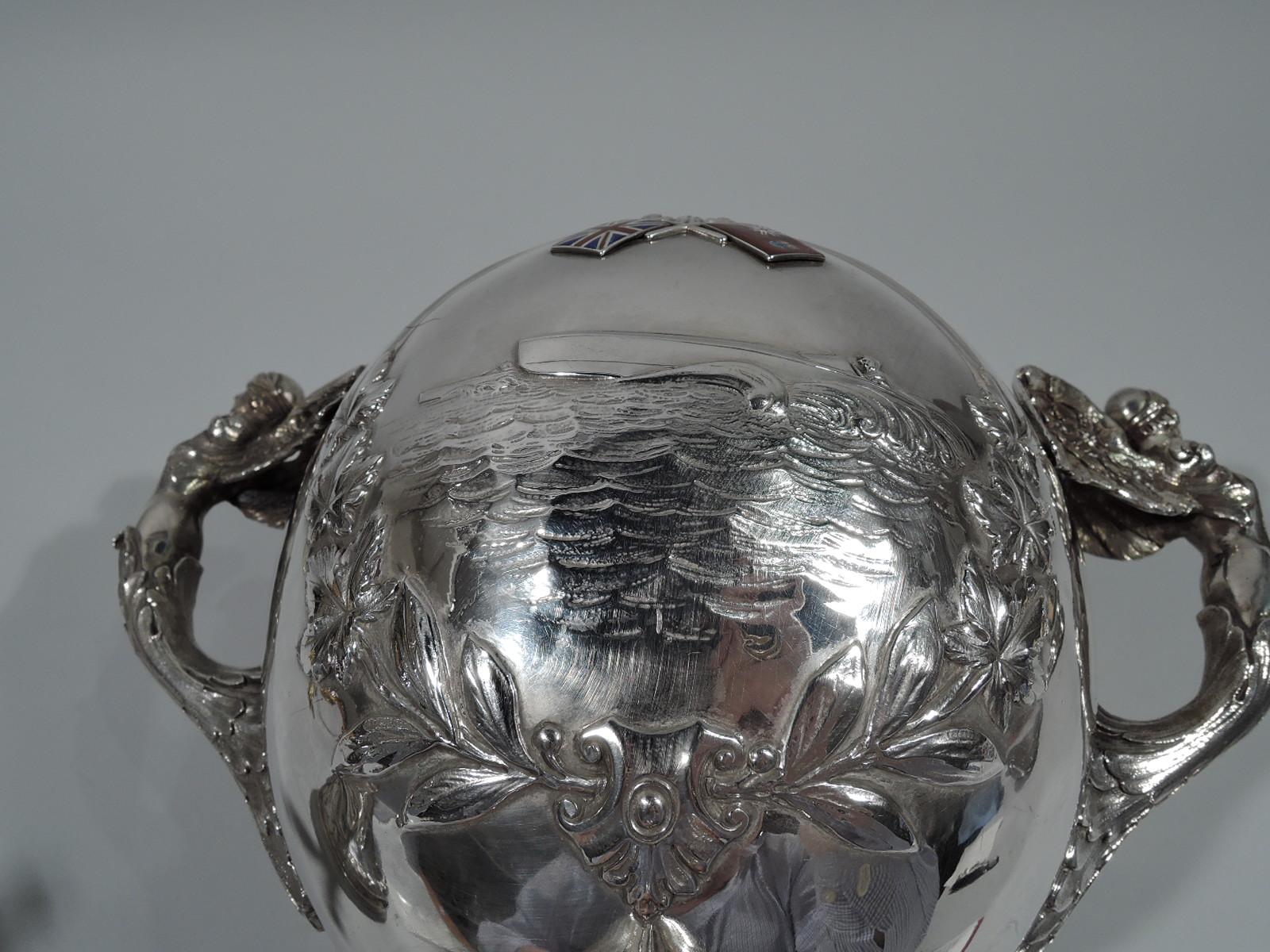 English Art Deco Sterling Silver Hydroplane Trophy Cup 5