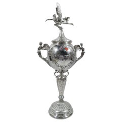 English Art Deco Sterling Silver Hydroplane Trophy Cup