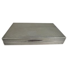 English Art Deco Sterling Silver Keepsake Jewelry Box 