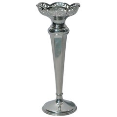 English Art Deco Sterling Silver Vase