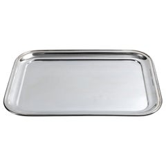 English Art Deco Style Silver Plated Serving Tray