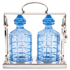 English Art Deco Twin Bottle Tantalus by George Betjemann