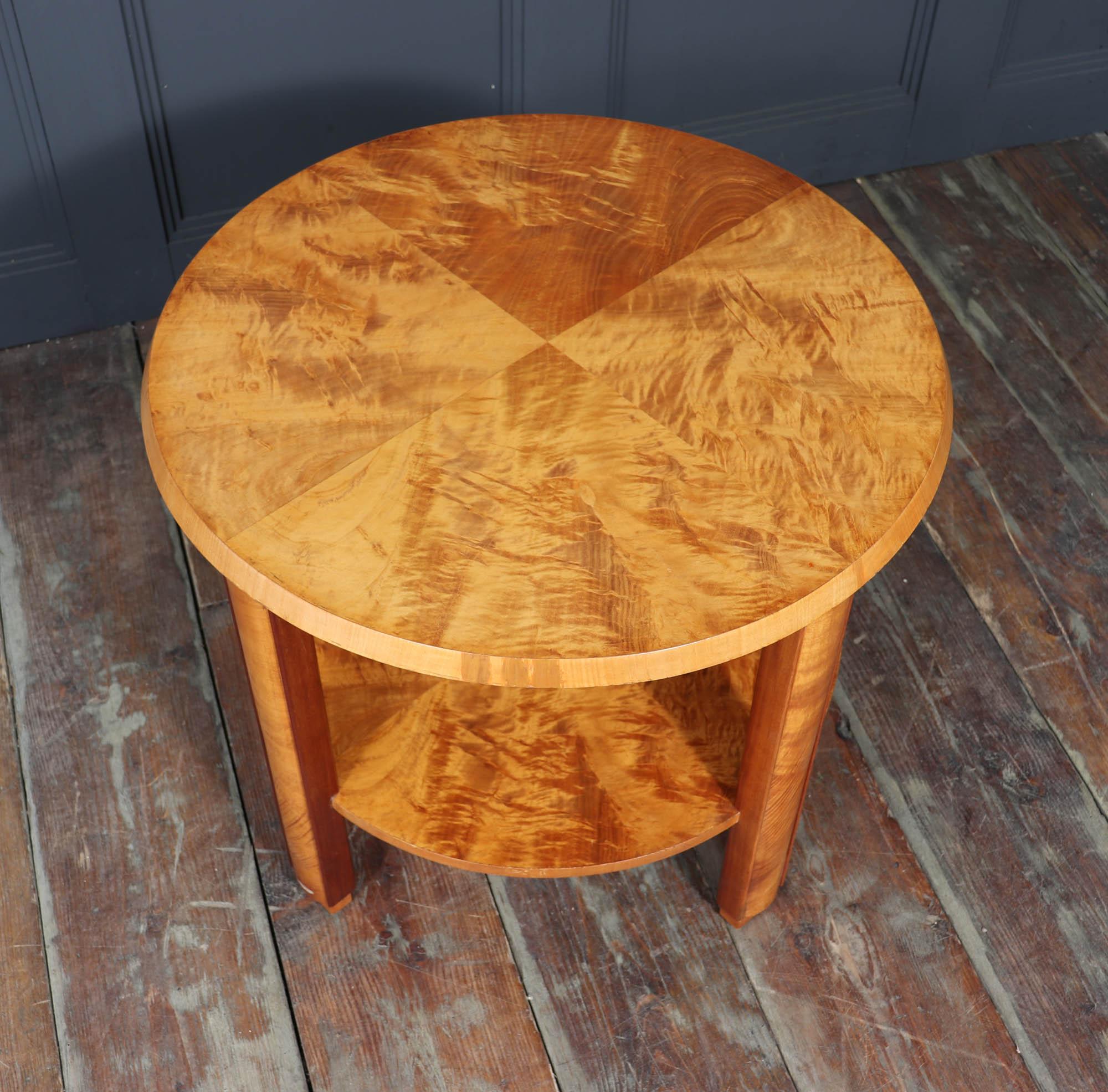 English Art Deco two tier Coffee Table in Maple 10