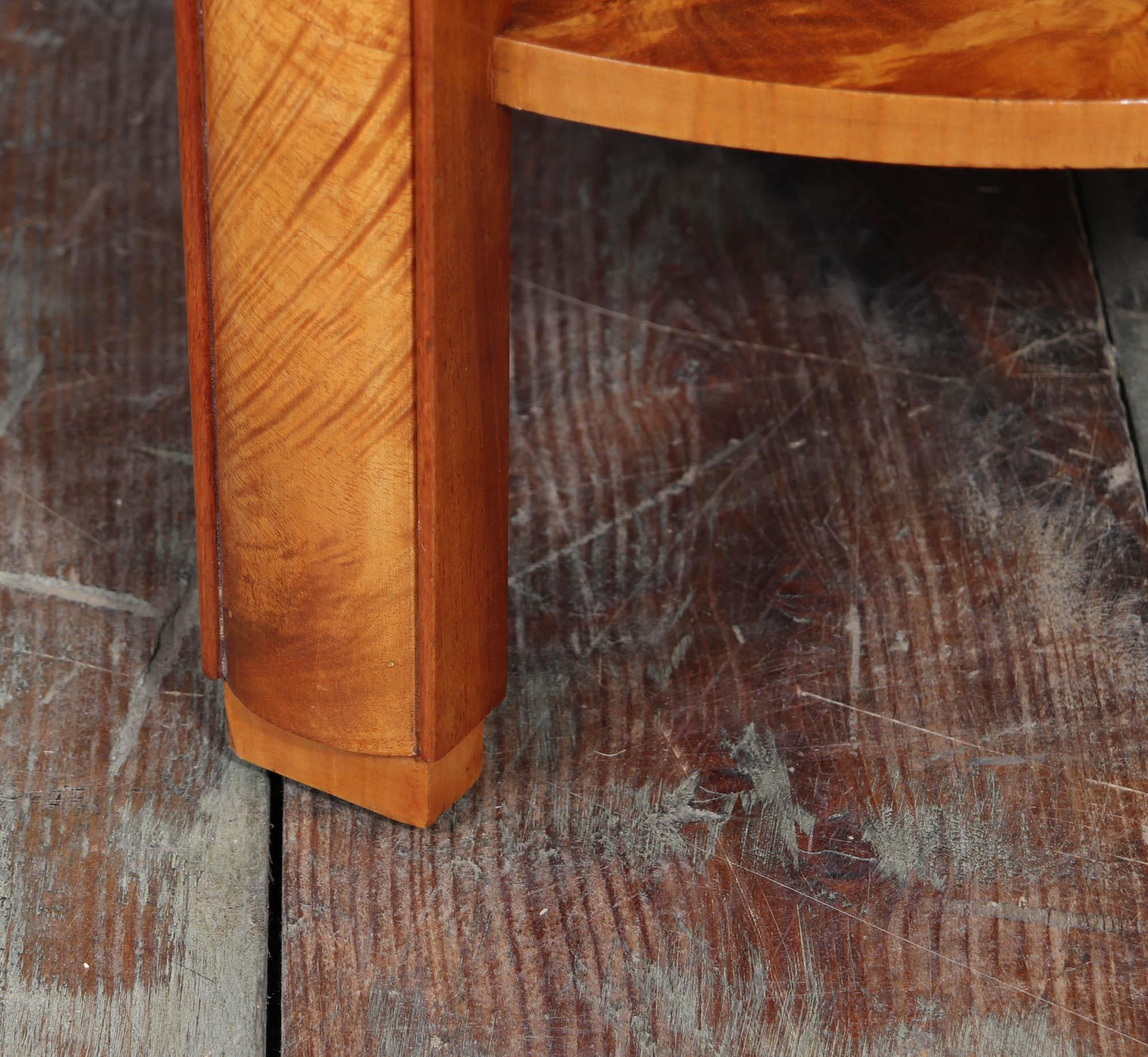English Art Deco two tier Coffee Table in Maple 2